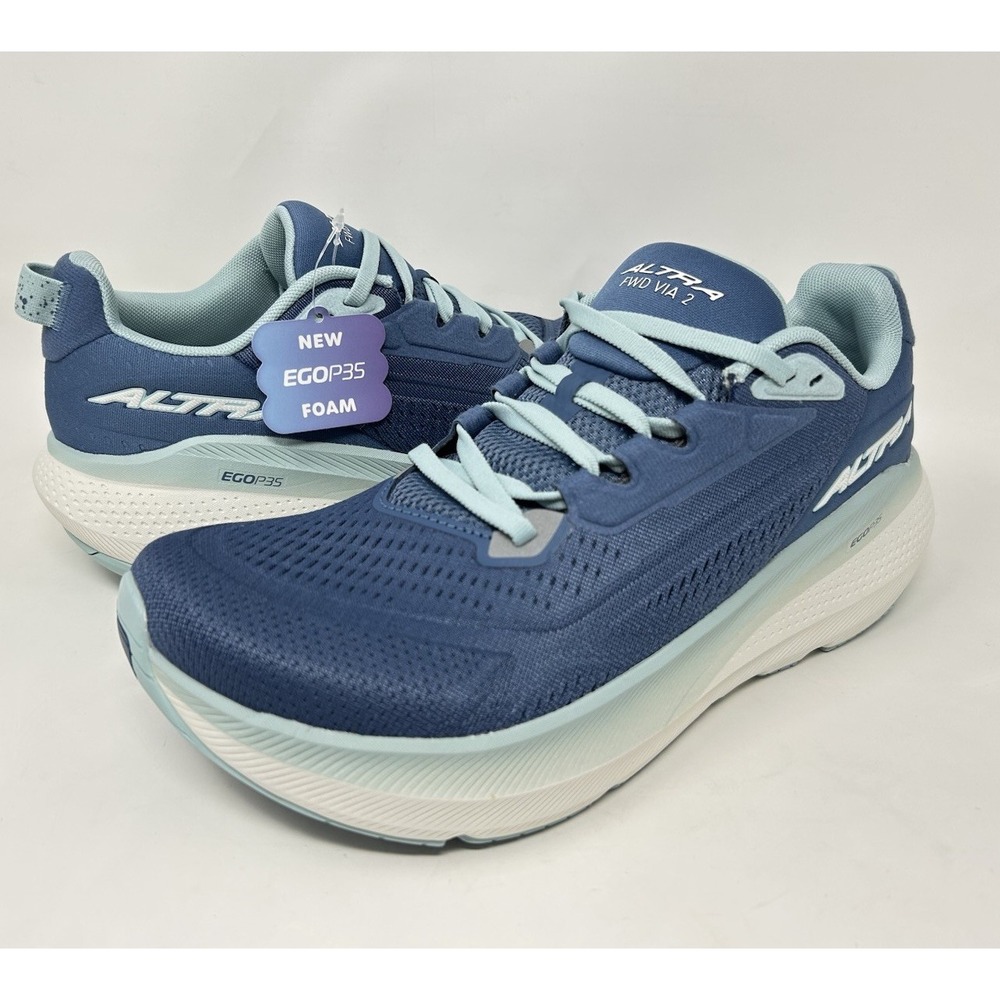 Altra FWD Via 2 Blue White Athletic Running Walking Shoes READ DESCRIPTION